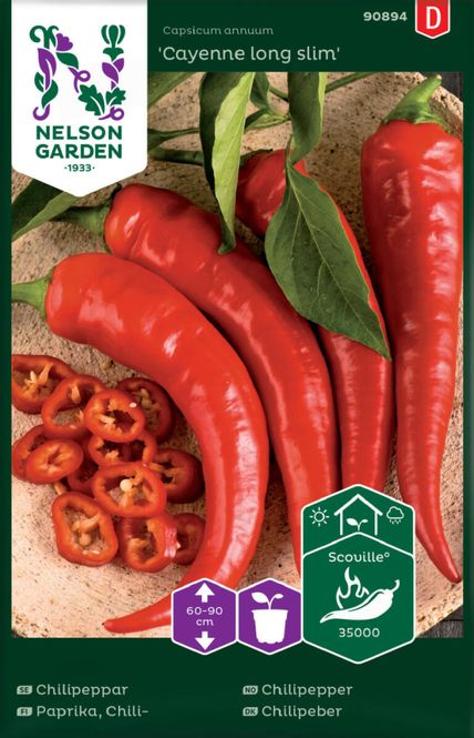 Hovedbilde Chilipepper 'Cayenne long slim' 50%